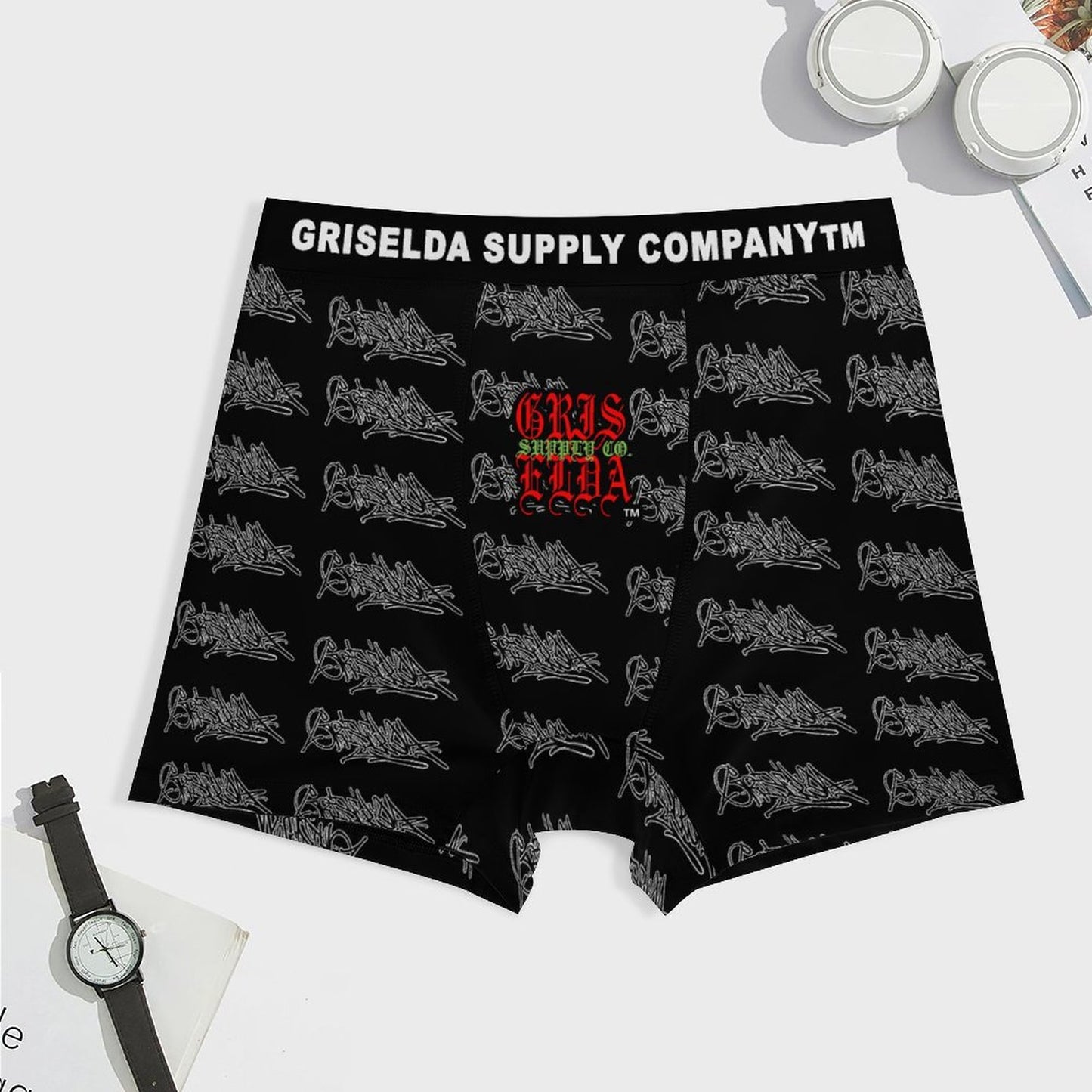 Griselda Tag Handstyle GSC B Silk Men Cooling Boxer Briefs