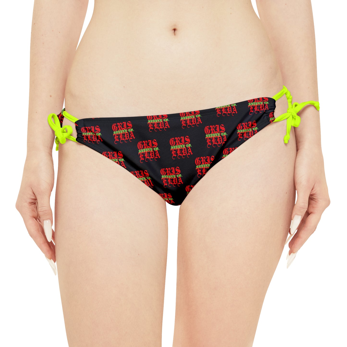 Conjunto de bikini con tirantes B GSC de estampado clásico en toda la superficie