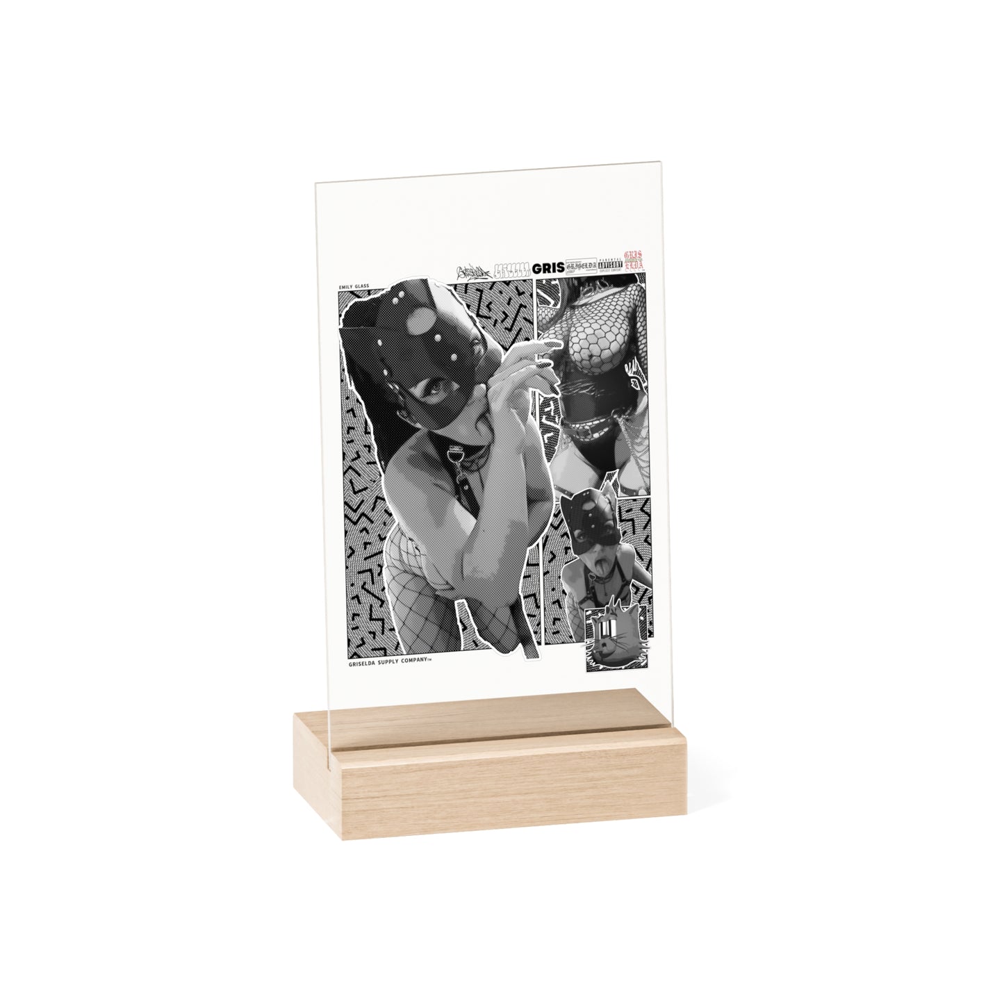 Emily Glass X GSC Acrylic Sign with Wooden Stand