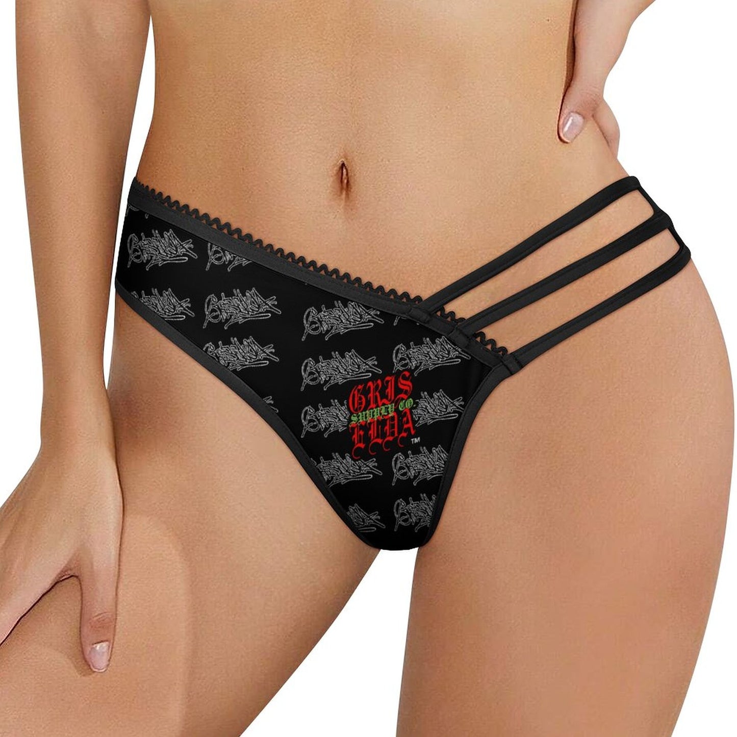 Griselda Handstyle Tag GSC B Silk Mesh Back Lingerie Panties