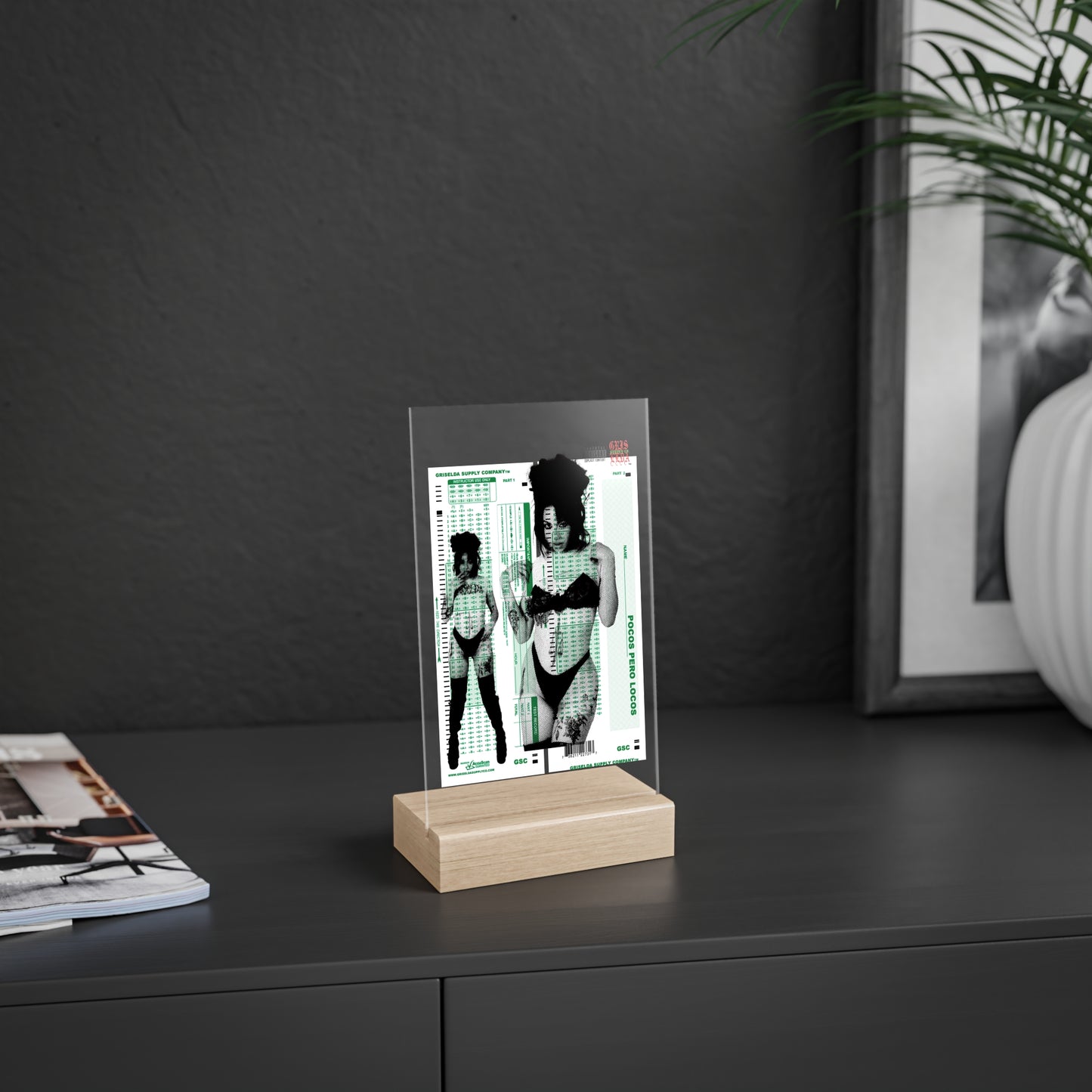 Bunny Alien Girl X GSC Scantron Acrylic Sign with Wooden Stand
