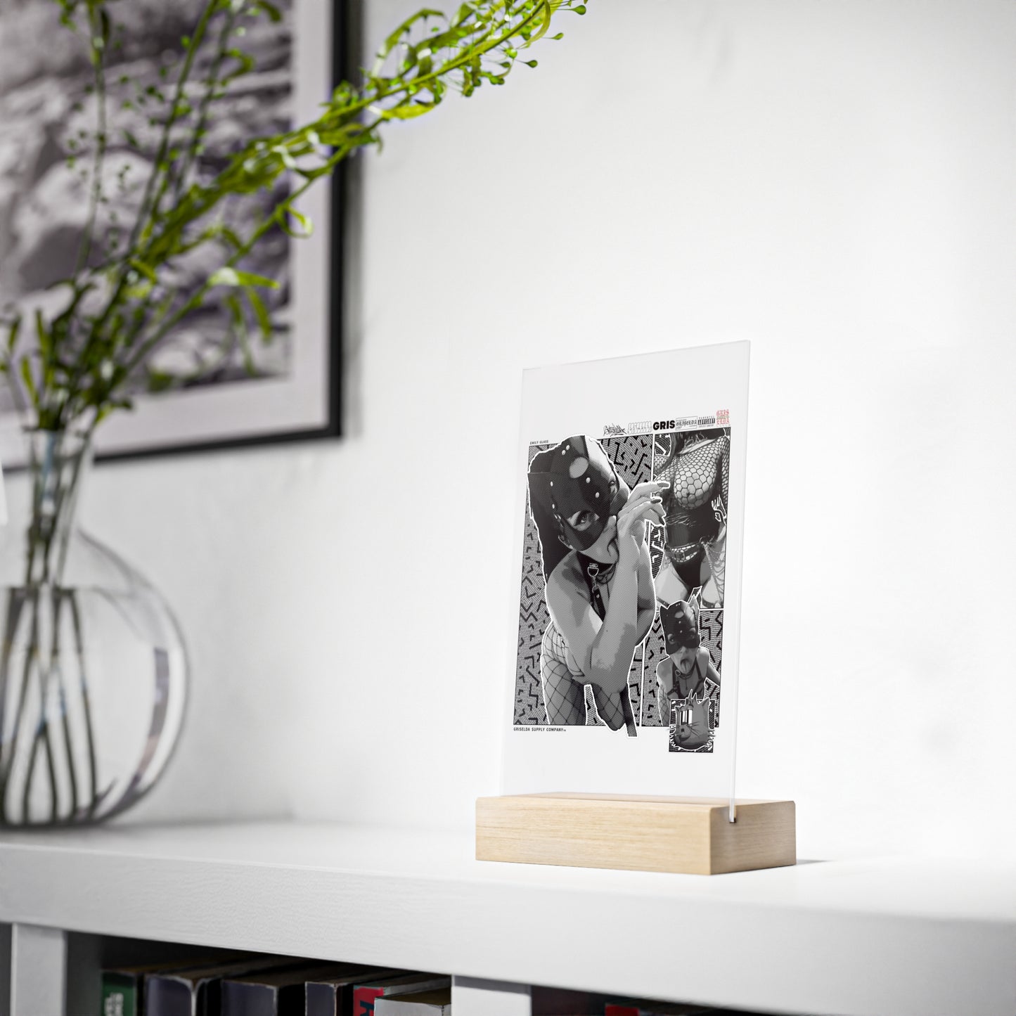 Emily Glass X GSC Acrylic Sign with Wooden Stand