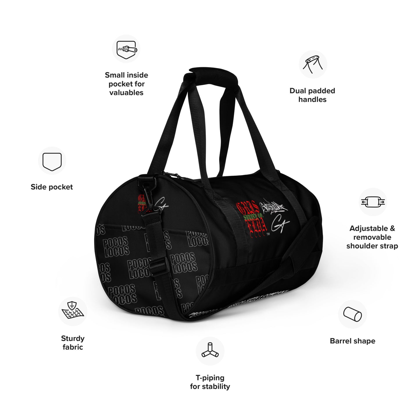 Bolsa de gimnasio Premium GSC estilo mano con logo clásico GSC