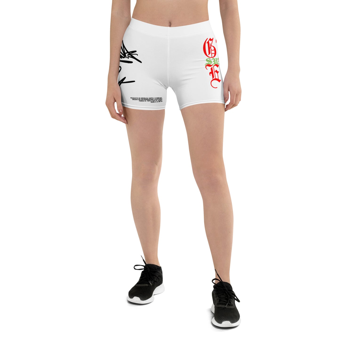 Pantalones Cortos Blancos para Mujer con Estilo de Mano del Logo Clásico GSC