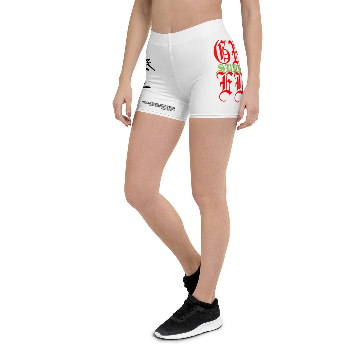 Pantalones Cortos Blancos para Mujer con Estilo de Mano del Logo Clásico GSC