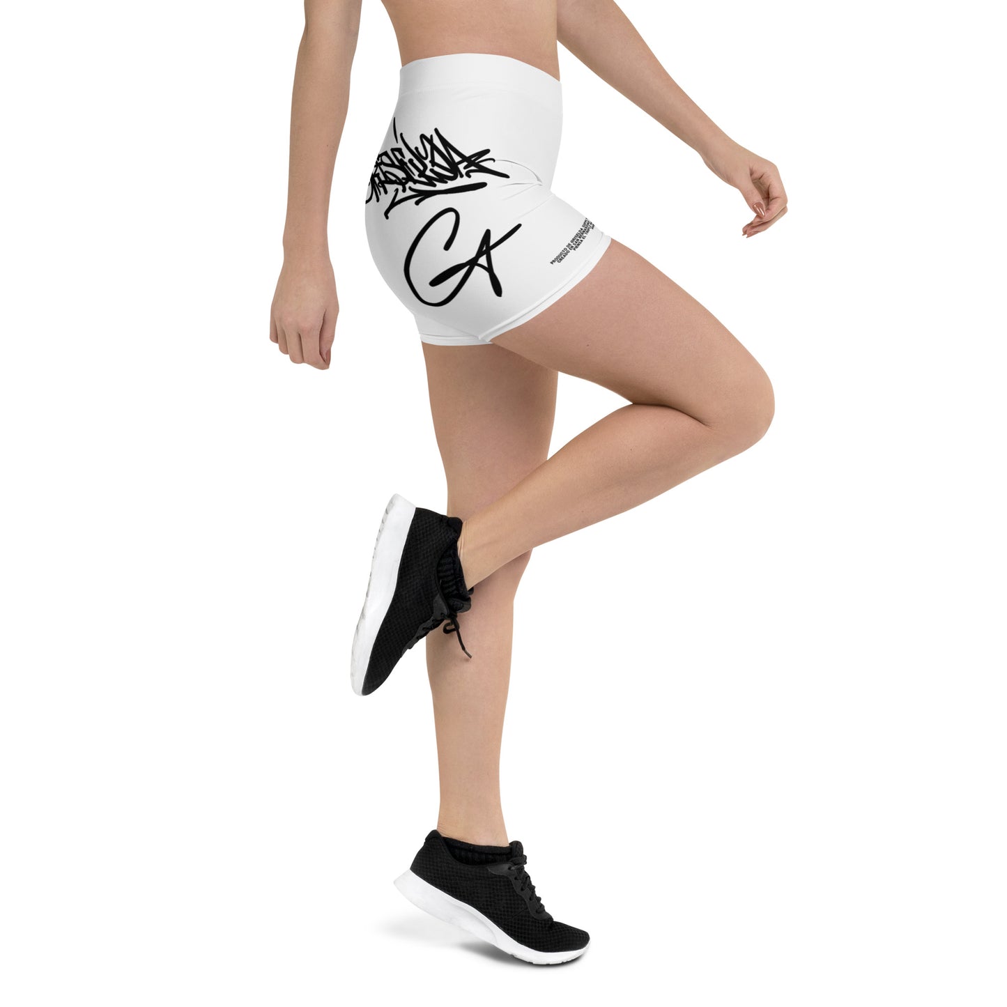 Pantalones Cortos Blancos para Mujer con Estilo de Mano del Logo Clásico GSC