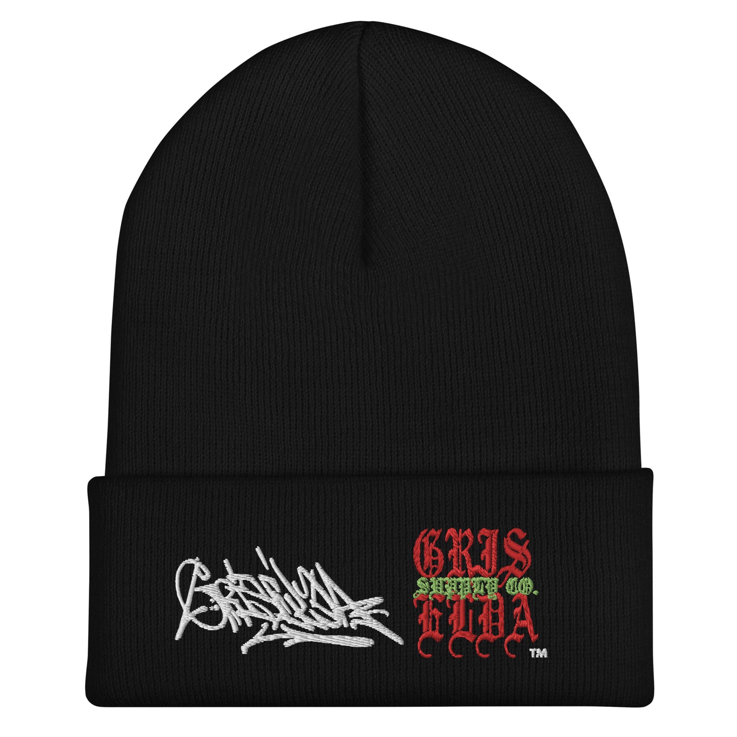 Gorro de punto Premium Cuffed GSC B con etiqueta de graffiti de logo clásico