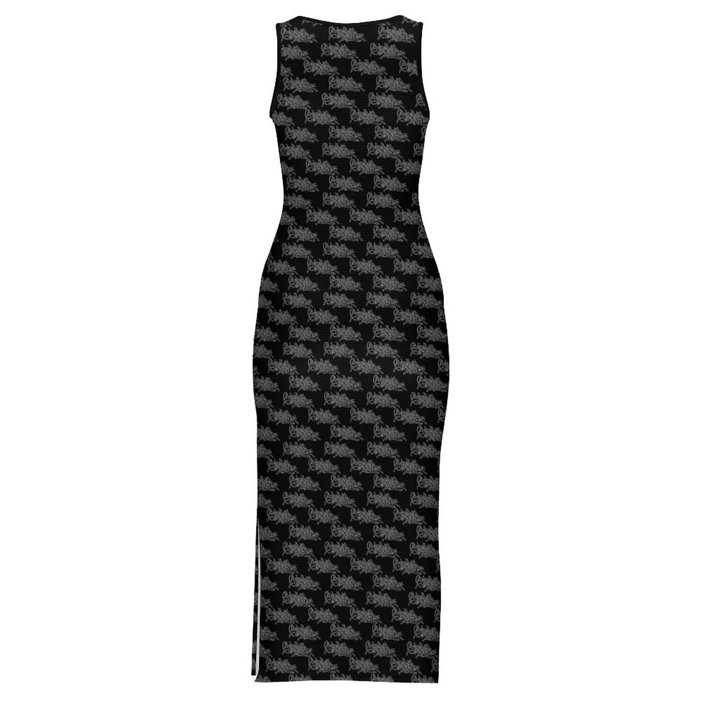 Griselda Tag GSC B 180gsm Slit Fitted Camisole Cheongsam