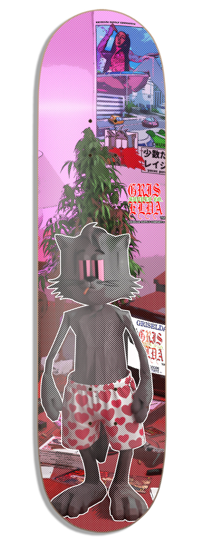 Gato GSC En El Cuarto Halftone GSC SKATEBOARD DECK