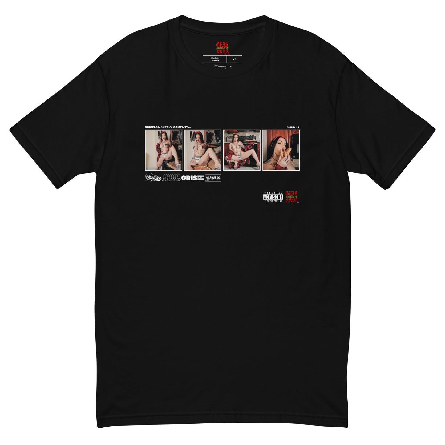Chun Li Pizza Time I GSC B Short Sleeve T-shirt