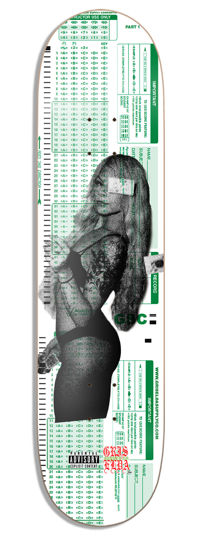 Mollie X GSC Scantron I GSC SKATEBOARD DECK
