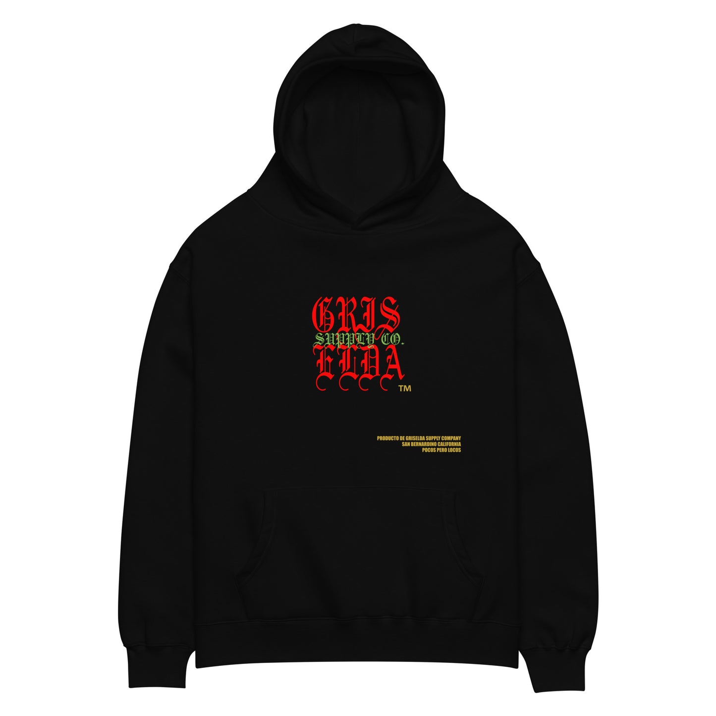 Sudadera oversized unisex premium con logo clásico en dorado