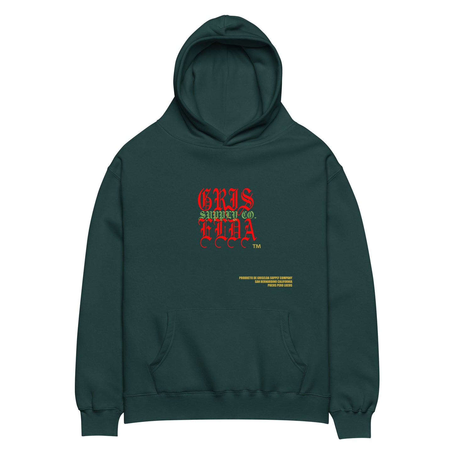 Sudadera oversized unisex premium con logo clásico en dorado