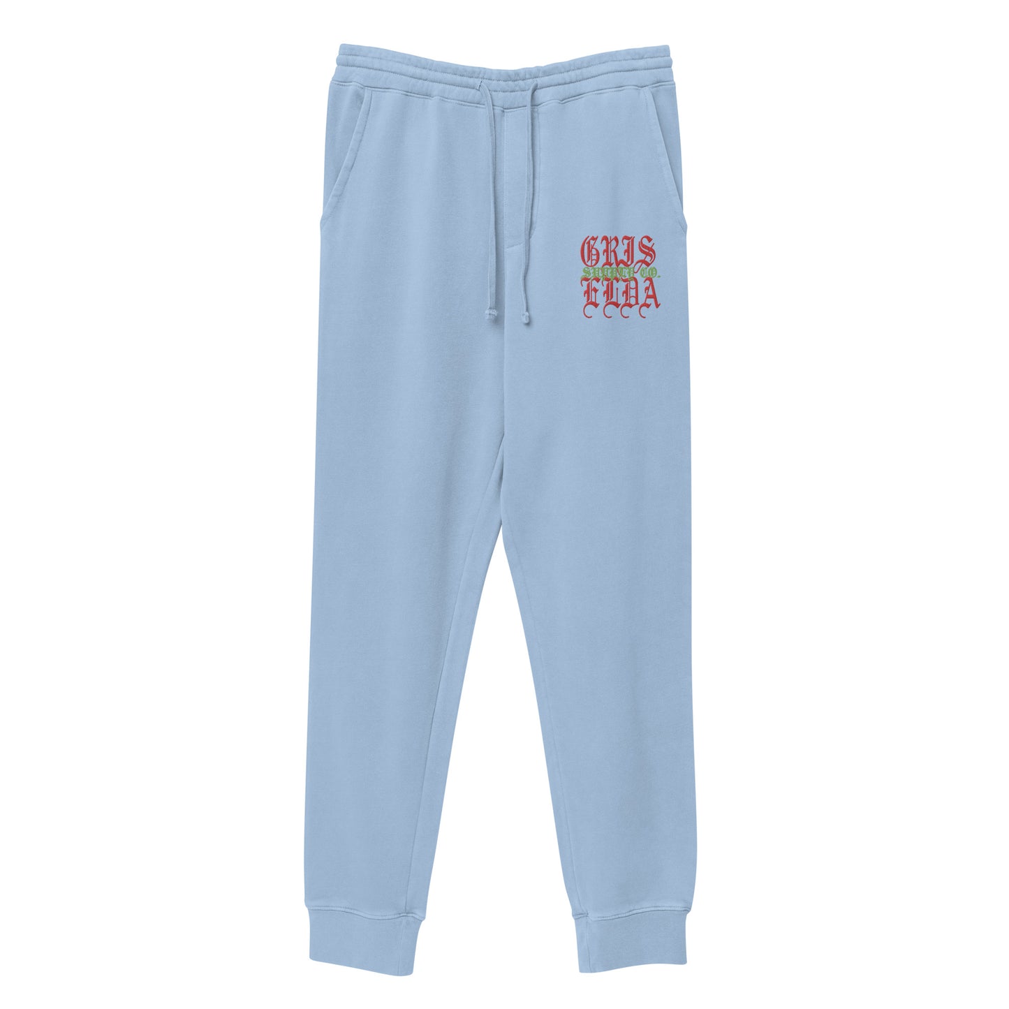 Pantalones de chándal premium unisex de pigmento teñido con bordado del logo clásico GSC