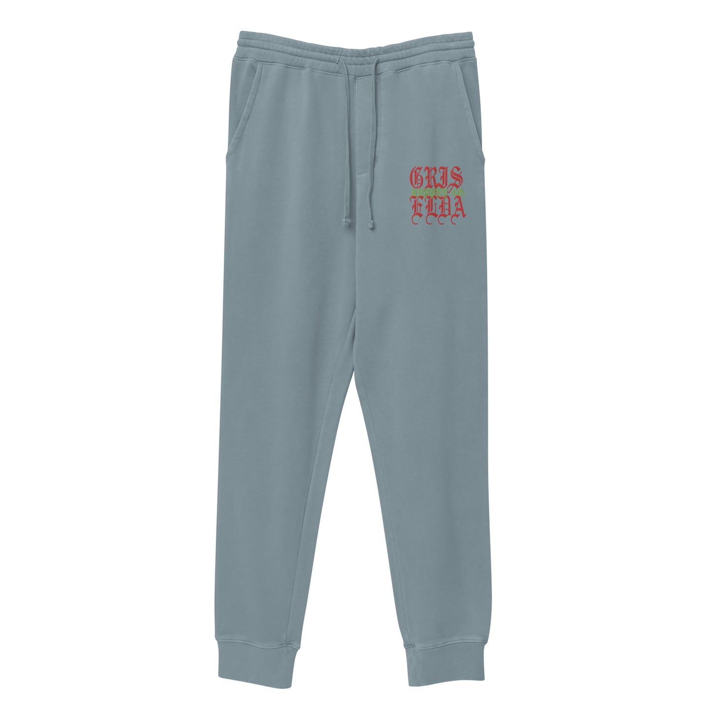 Pantalones de chándal premium unisex de pigmento teñido con bordado del logo clásico GSC