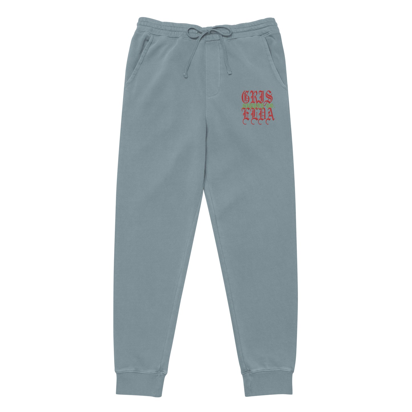 Pantalones de chándal premium unisex de pigmento teñido con bordado del logo clásico GSC