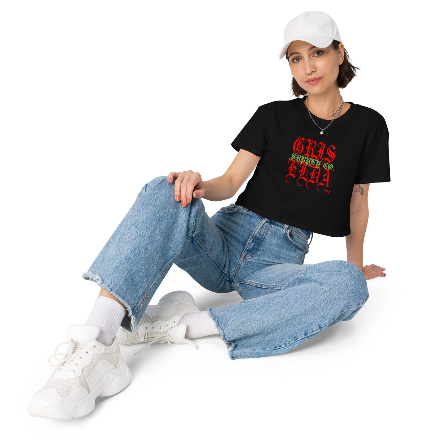 Top corto de mujer Classic Logo ROJO GSC B