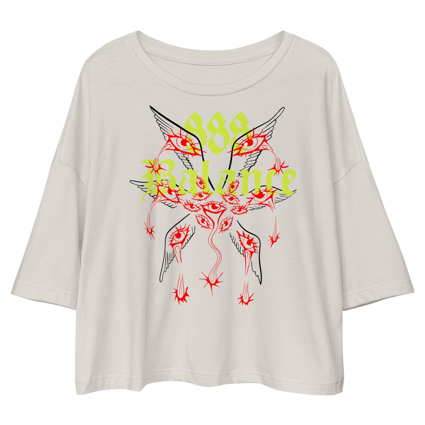 888 BALANCEEE GSC Loose drop shoulder crop top