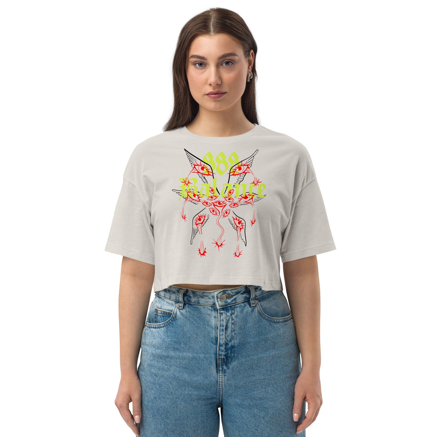 888 BALANCEEE GSC Loose drop shoulder crop top