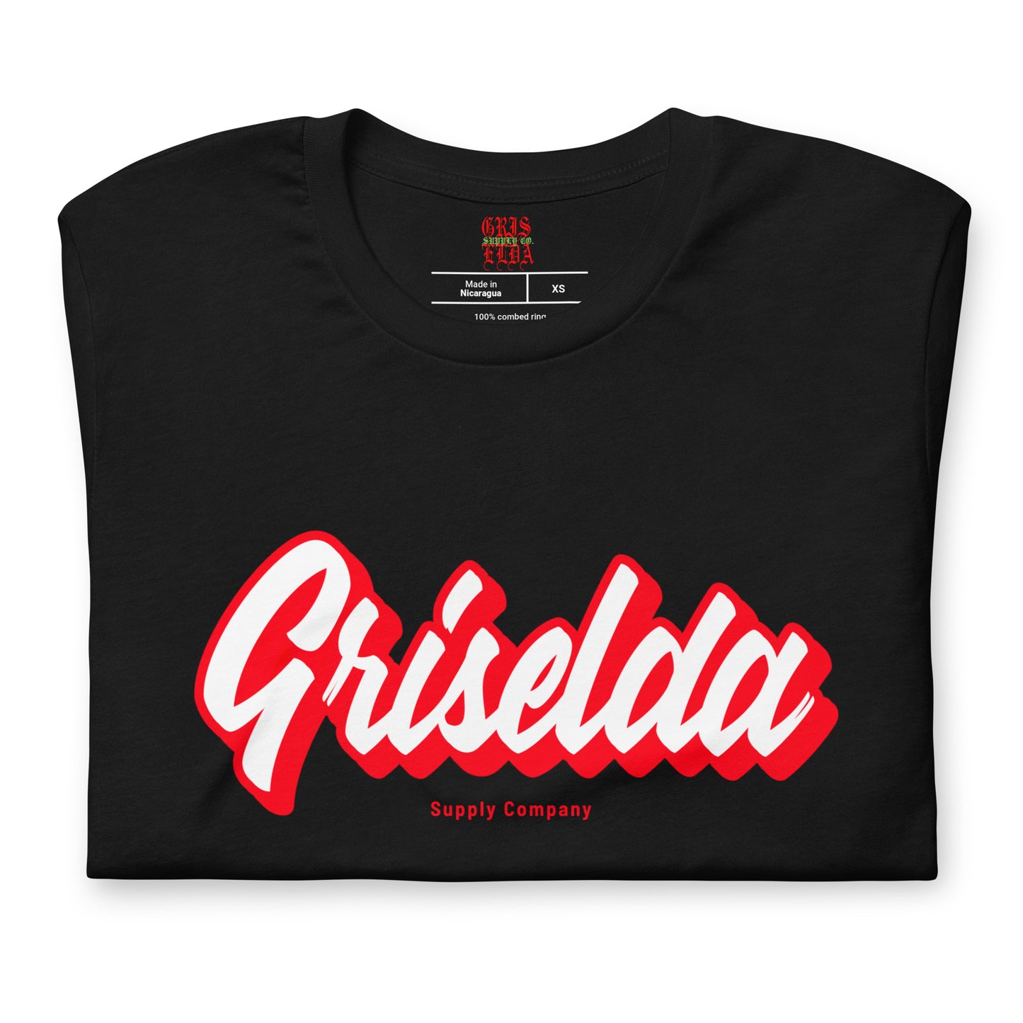 Camiseta de manga corta con logo cursivo GSC