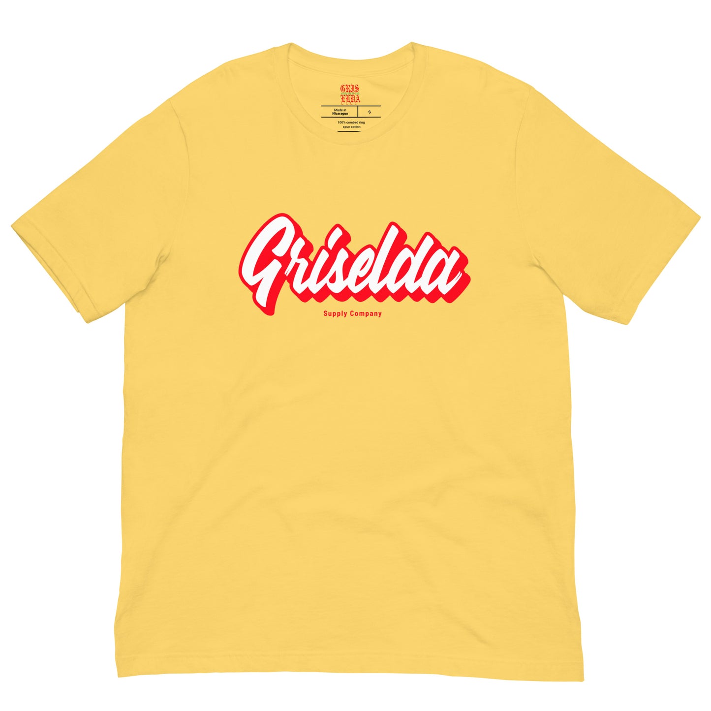 Camiseta de manga corta con logo cursivo GSC