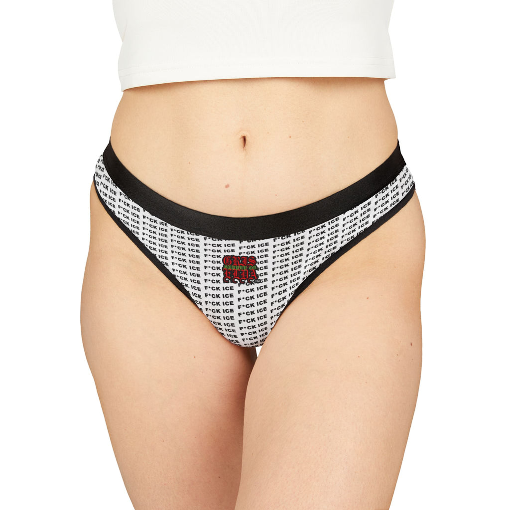 F*CK ICE White Women's Thong