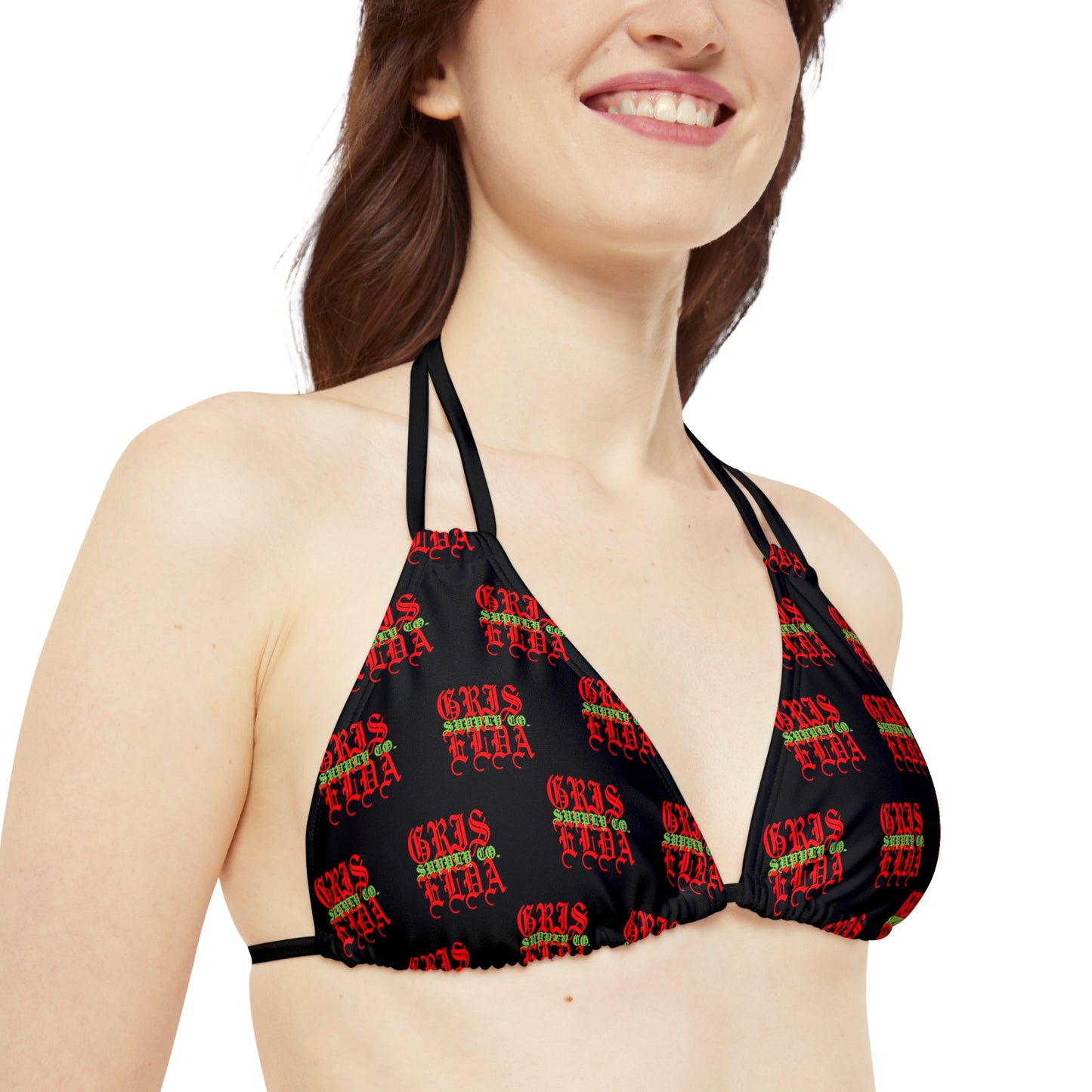 Classic Logo all over print B GSC Strappy Bikini Set