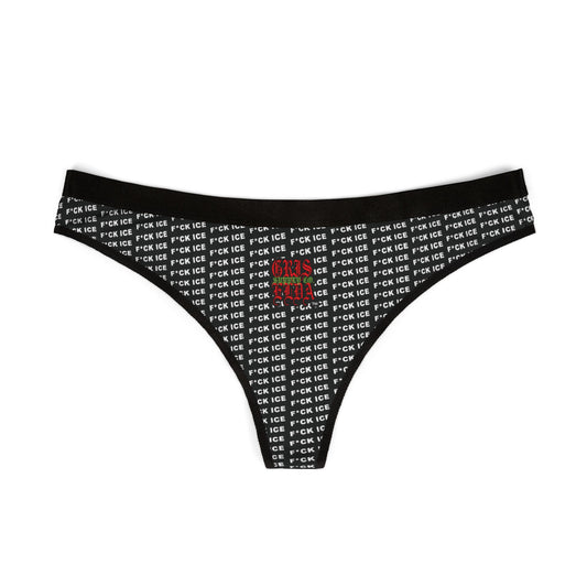 F*CK ICE Black Women's Thong