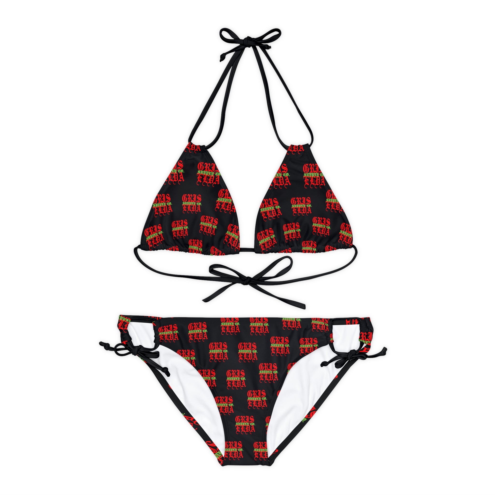Classic Logo all over print B GSC Strappy Bikini Set