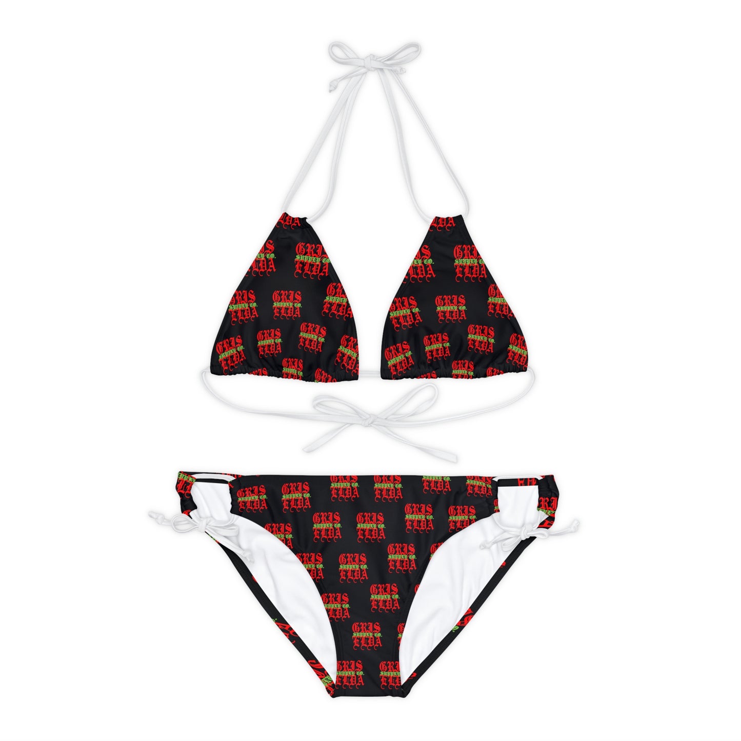 Classic Logo all over print B GSC Strappy Bikini Set