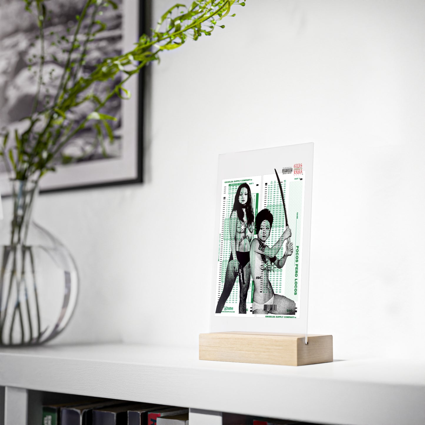 Samurai X GSC Scantron Acrylic Sign with Wooden Stand