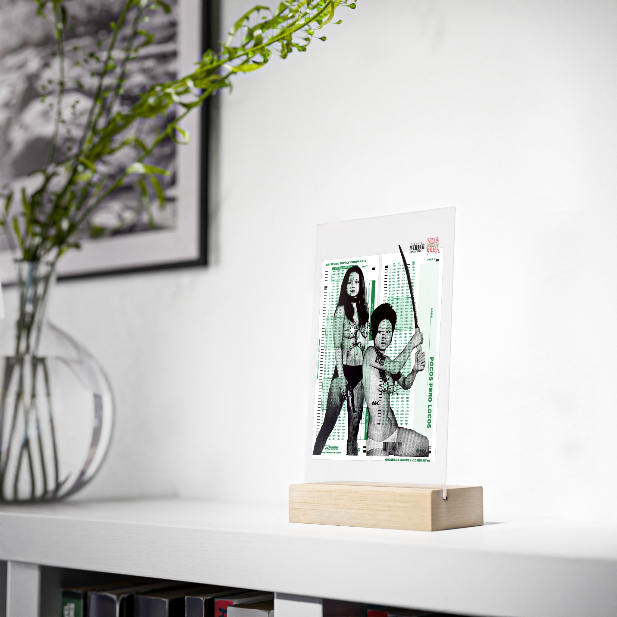Samurai X GSC Scantron Acrylic Sign with Wooden Stand