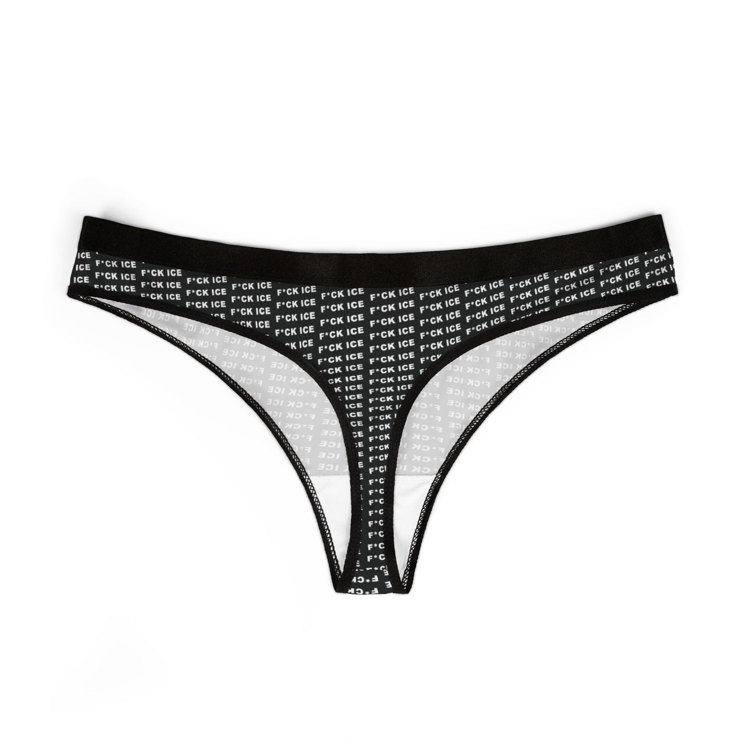 F*CK ICE Black Women's Thong