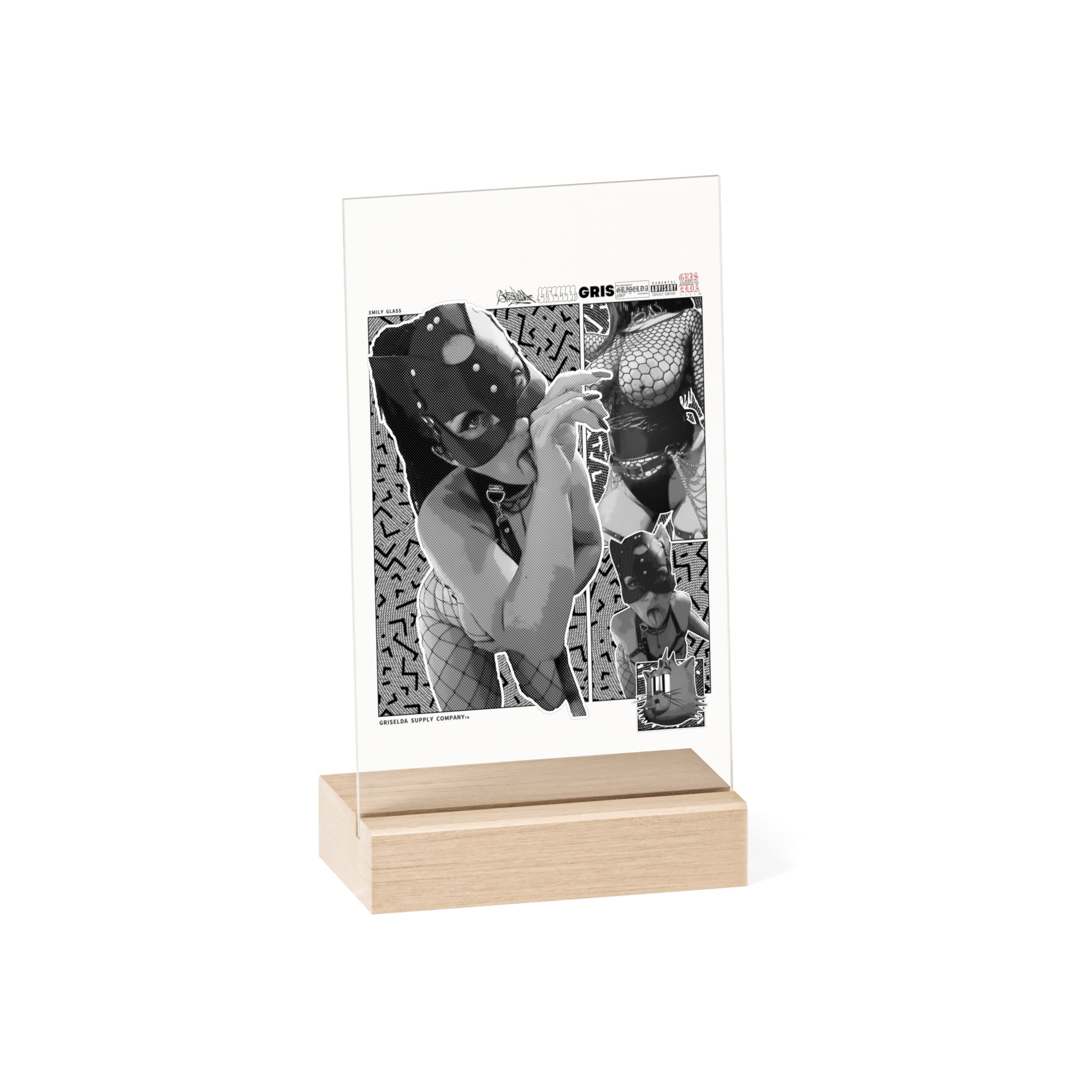 Emily Glass X GSC Acrylic Sign with Wooden Stand
