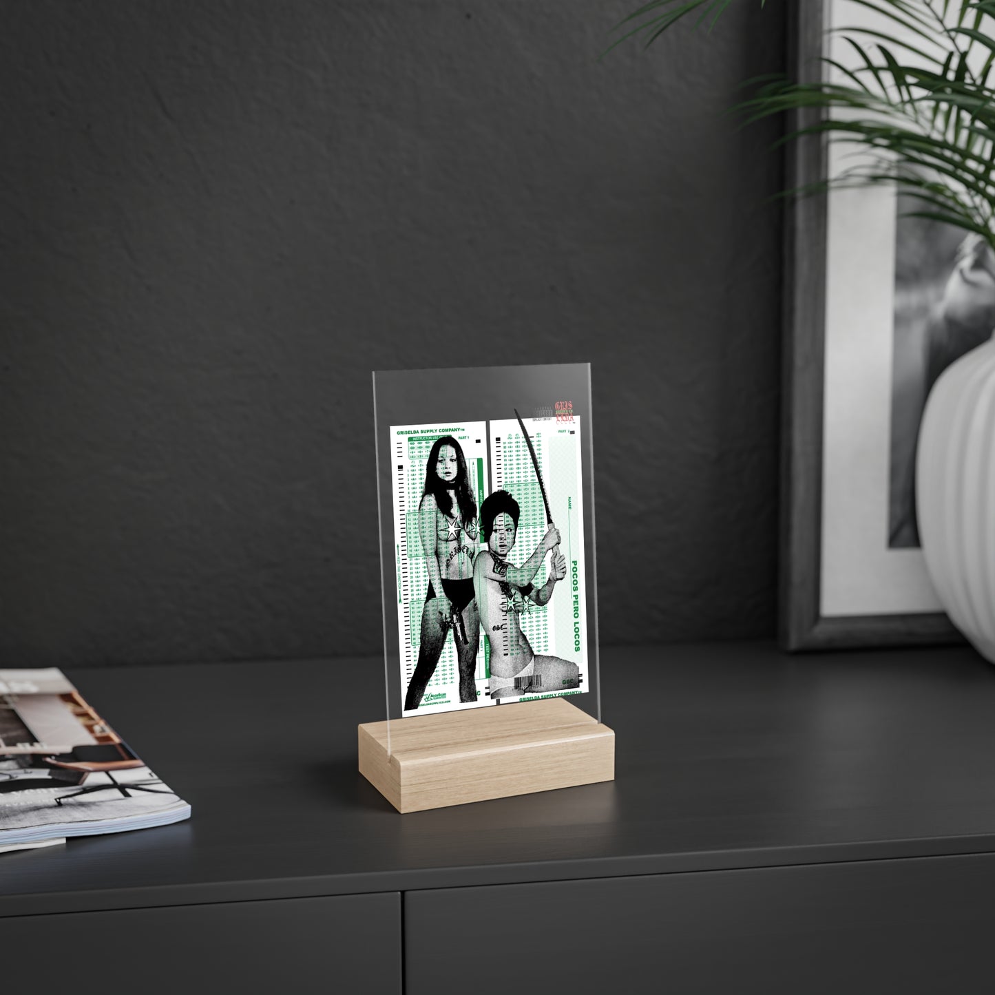 Samurai X GSC Scantron Acrylic Sign with Wooden Stand