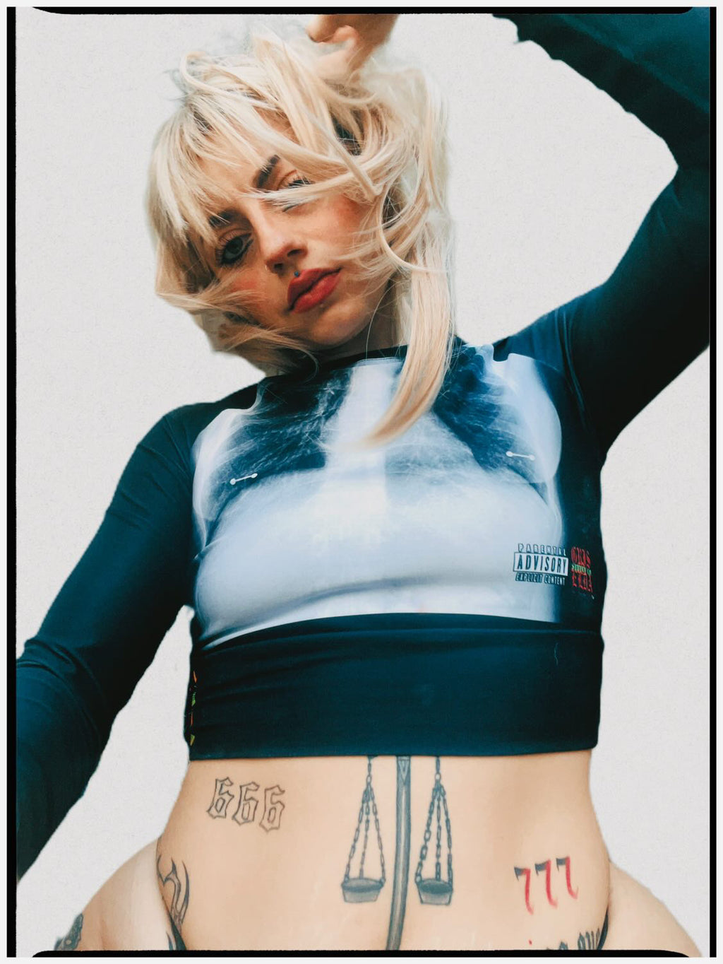 F XRAY GSC long-sleeve crop tee