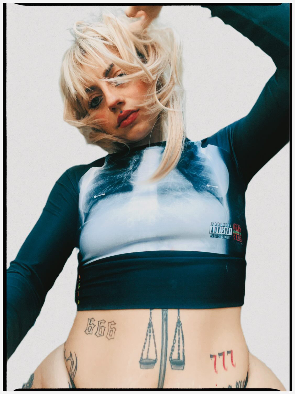 F XRAY GSC long-sleeve crop tee