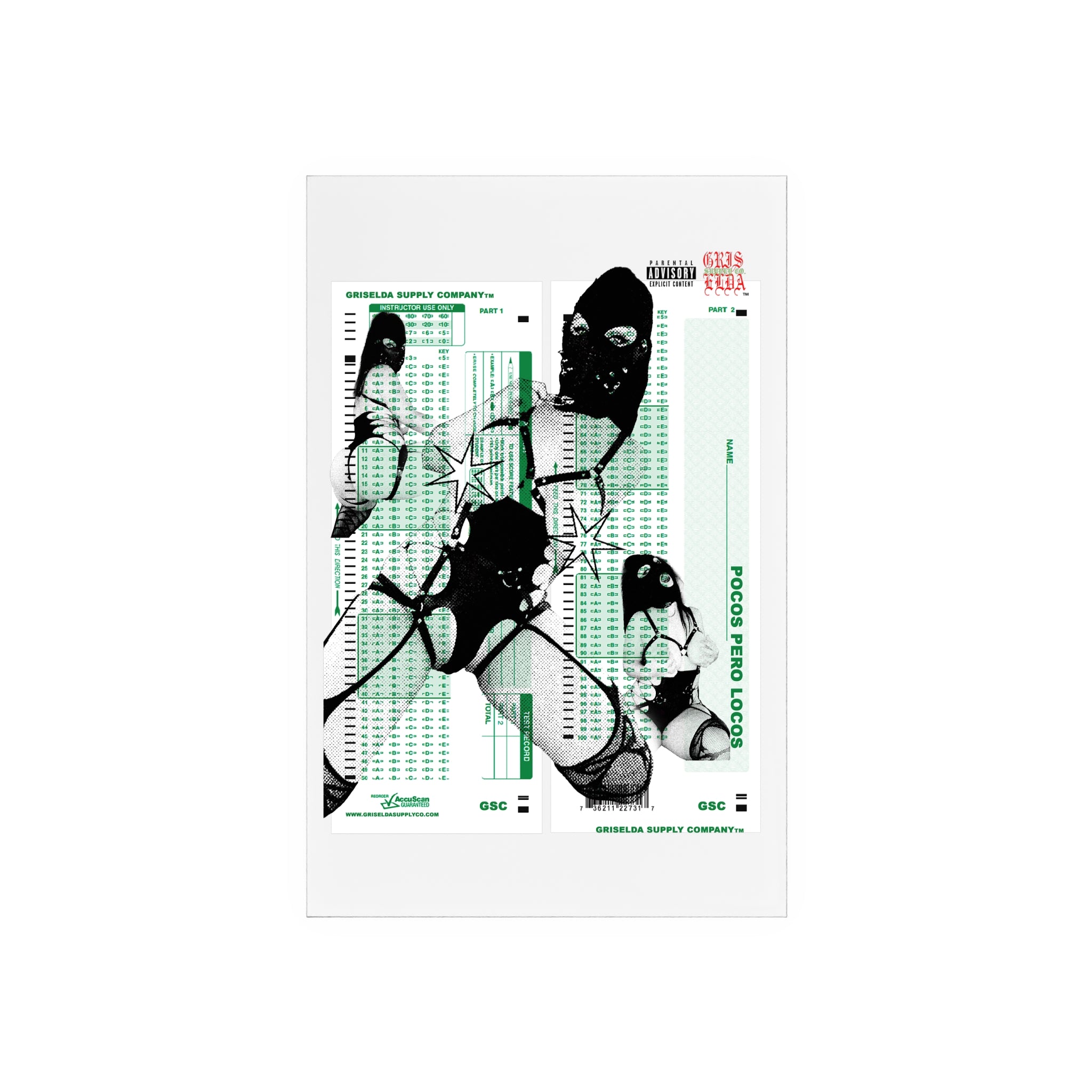 Emily Glass X GSC Scantron Acrylic Sign with Wooden Stand