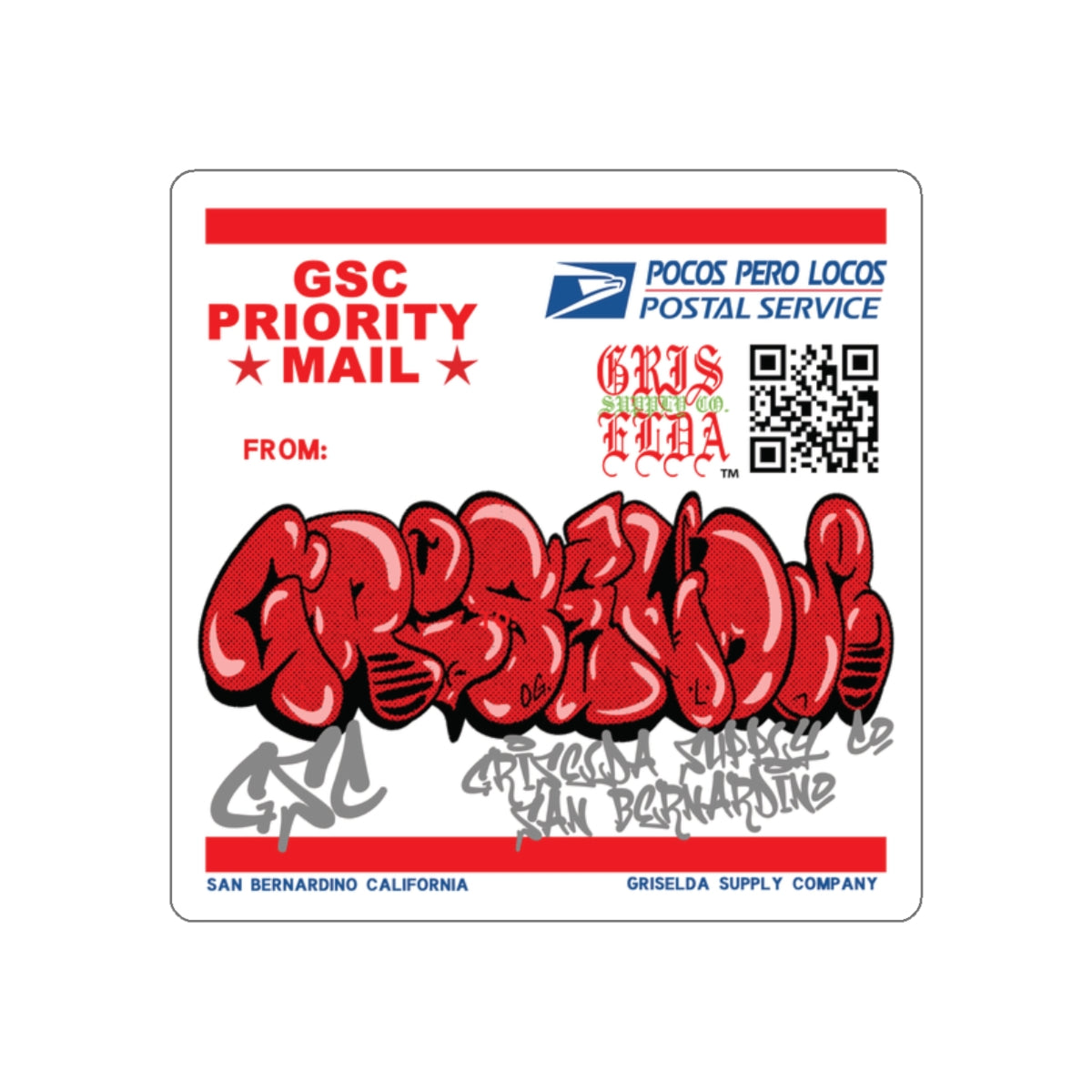 GSC GRAFFITI PPL PS W Die-Cut Stickers