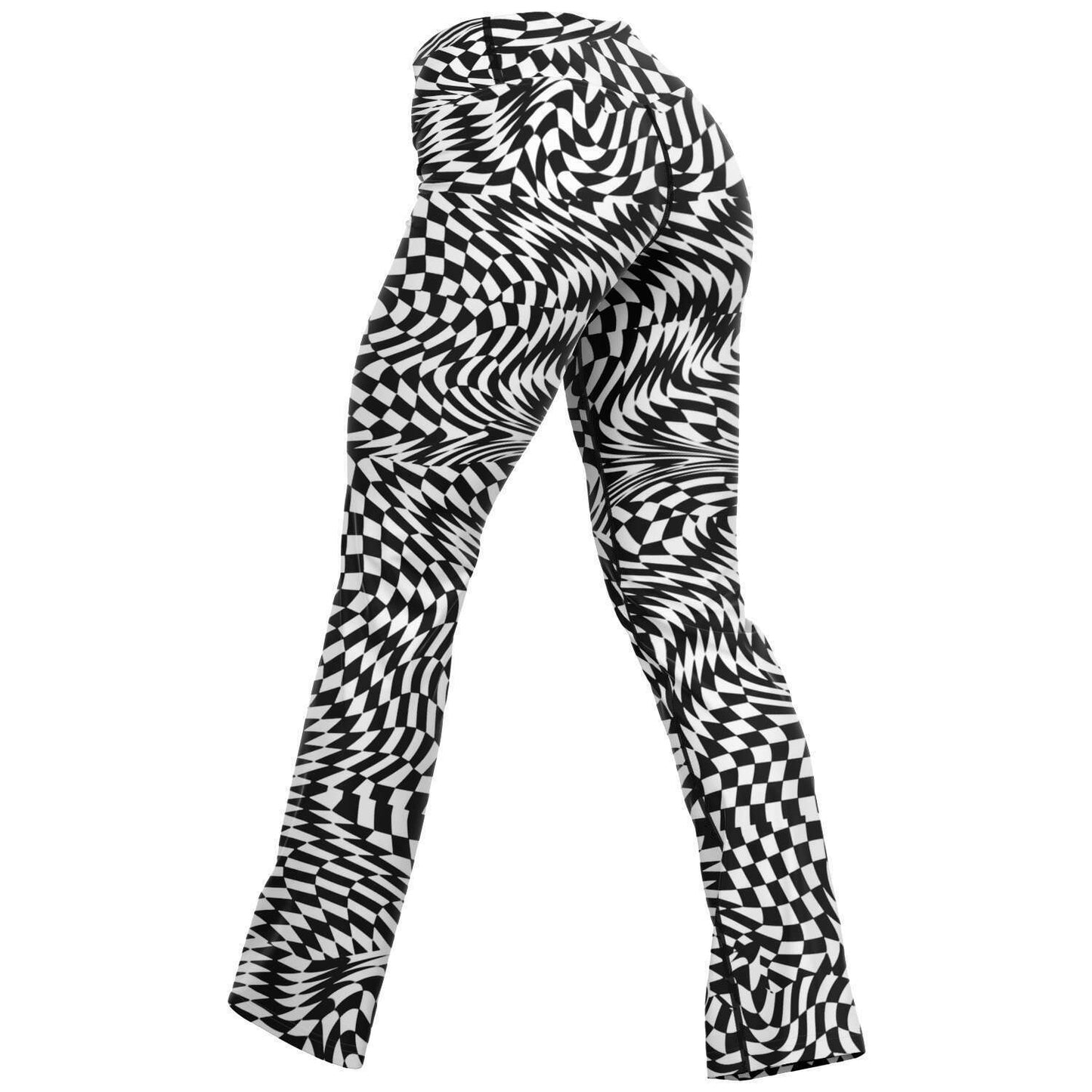 Trippiest Checker DMT GSC  Flare Leggings