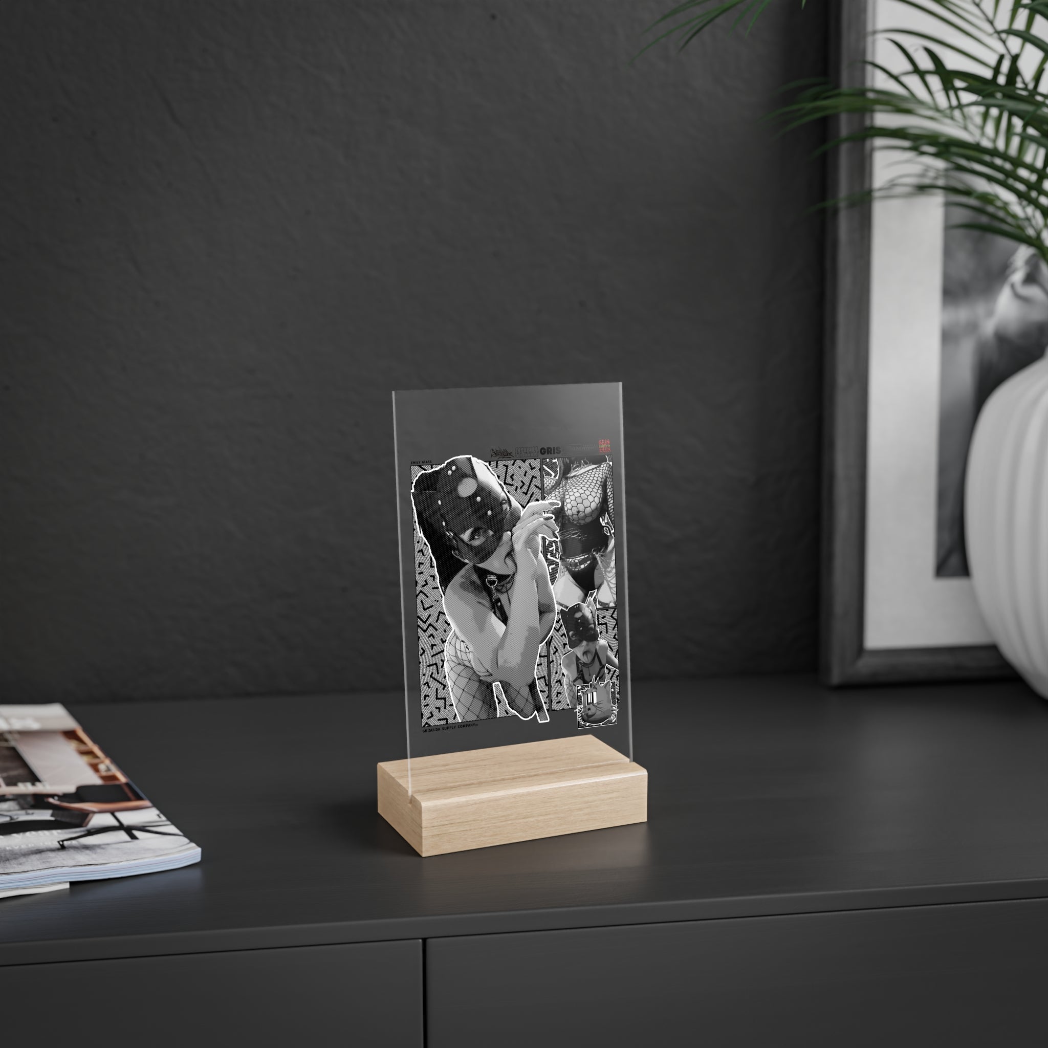 Emily Glass X GSC Acrylic Sign with Wooden Stand
