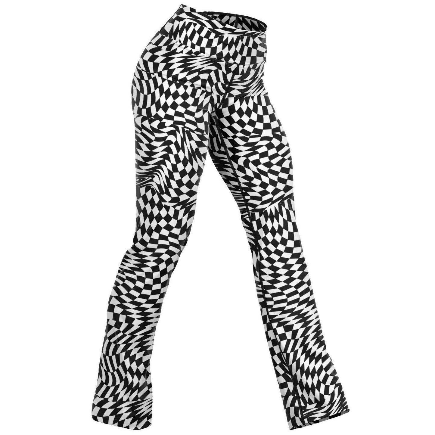 Trippiest Checker DMT GSC  Flare Leggings