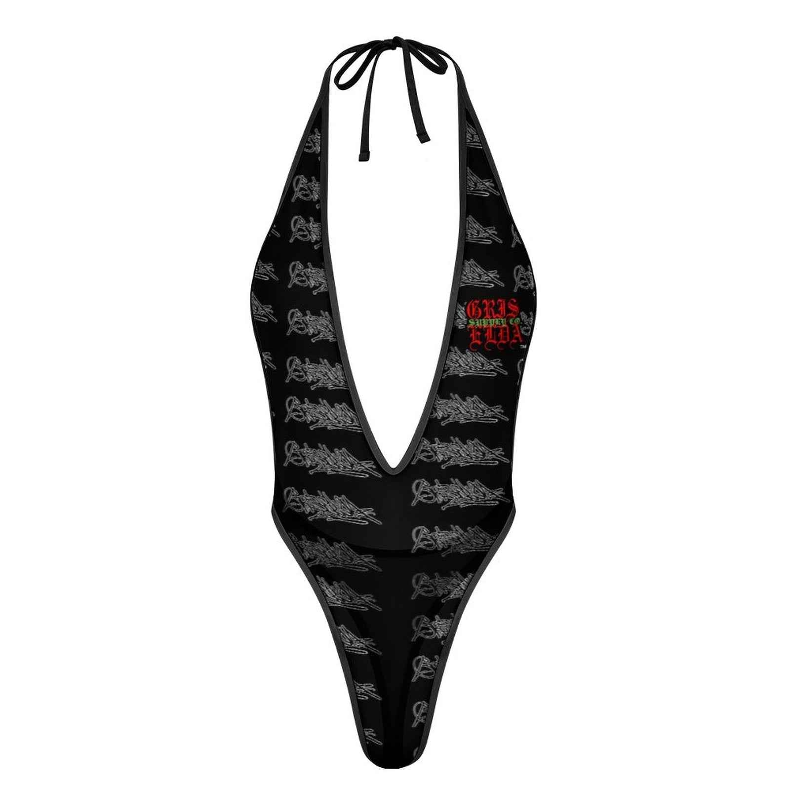 GSC Griselda Tag GSC  One Piece Women Lingerie Bodysuit Deep V Teddy