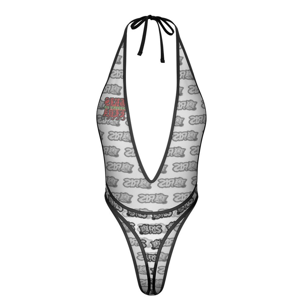 Gato Gris GSC One Piece Women Lingerie Bodysuit Deep V Teddy