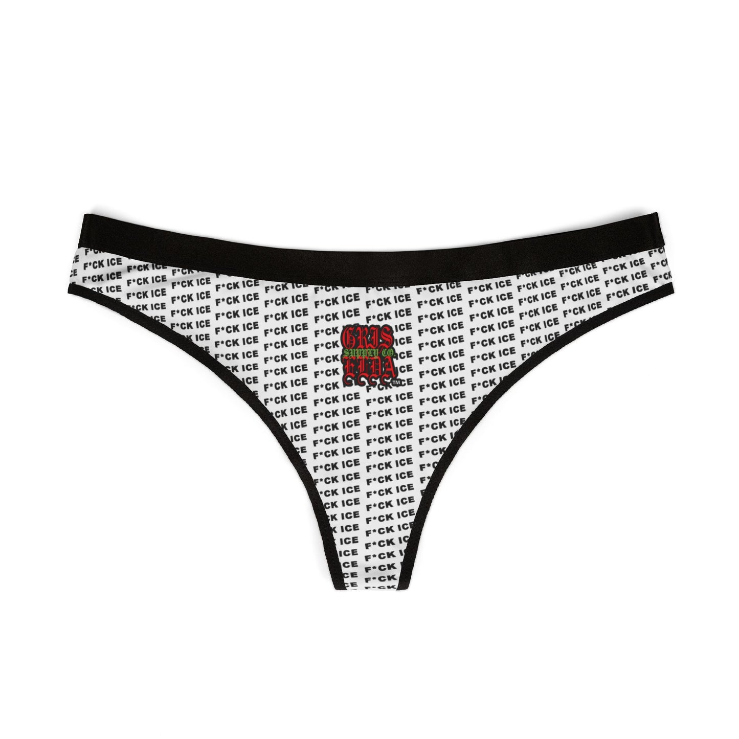 F*CK ICE White Women's Thong