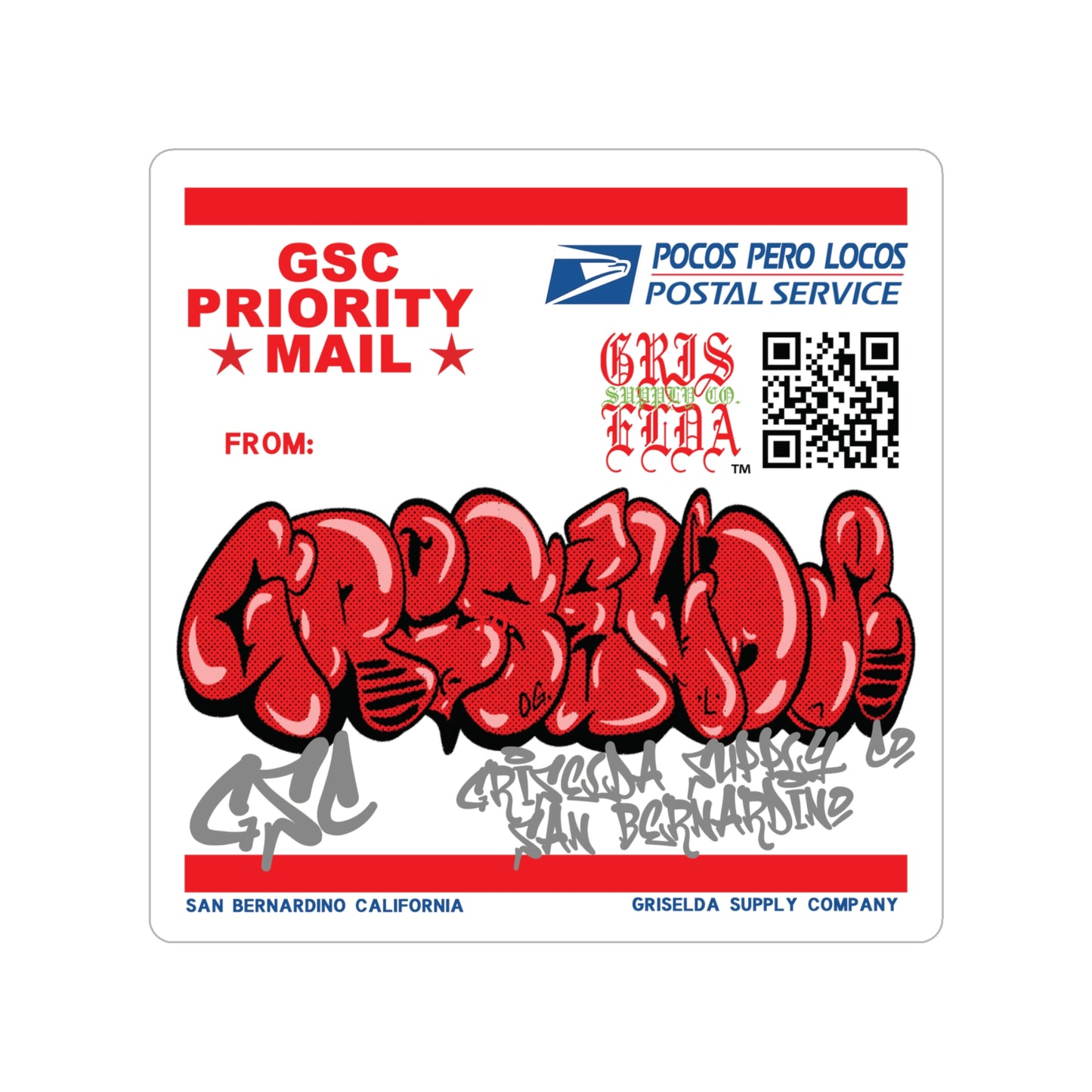 GSC GRAFFITI PPL PS Transparent Outdoor Stickers, Die-Cut, 1pc