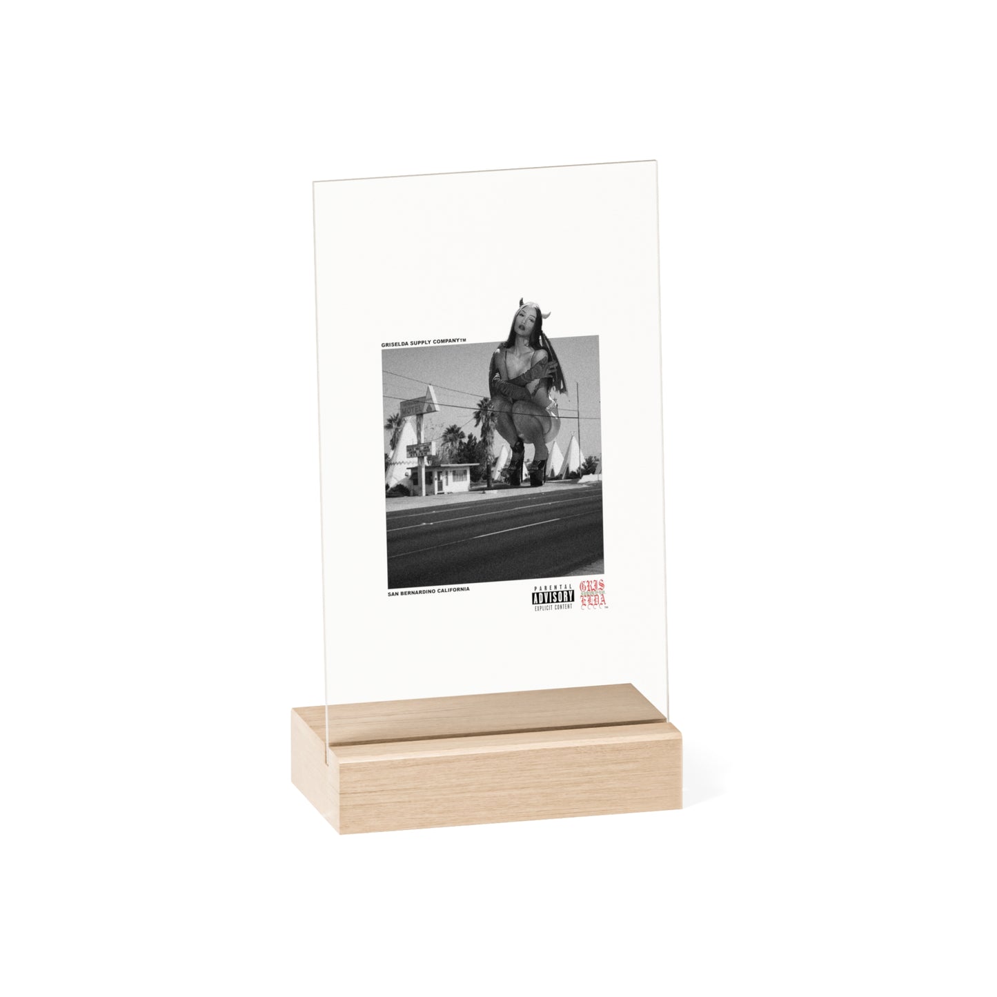 Diablita SB GSC Acrylic Sign with Wooden Stand