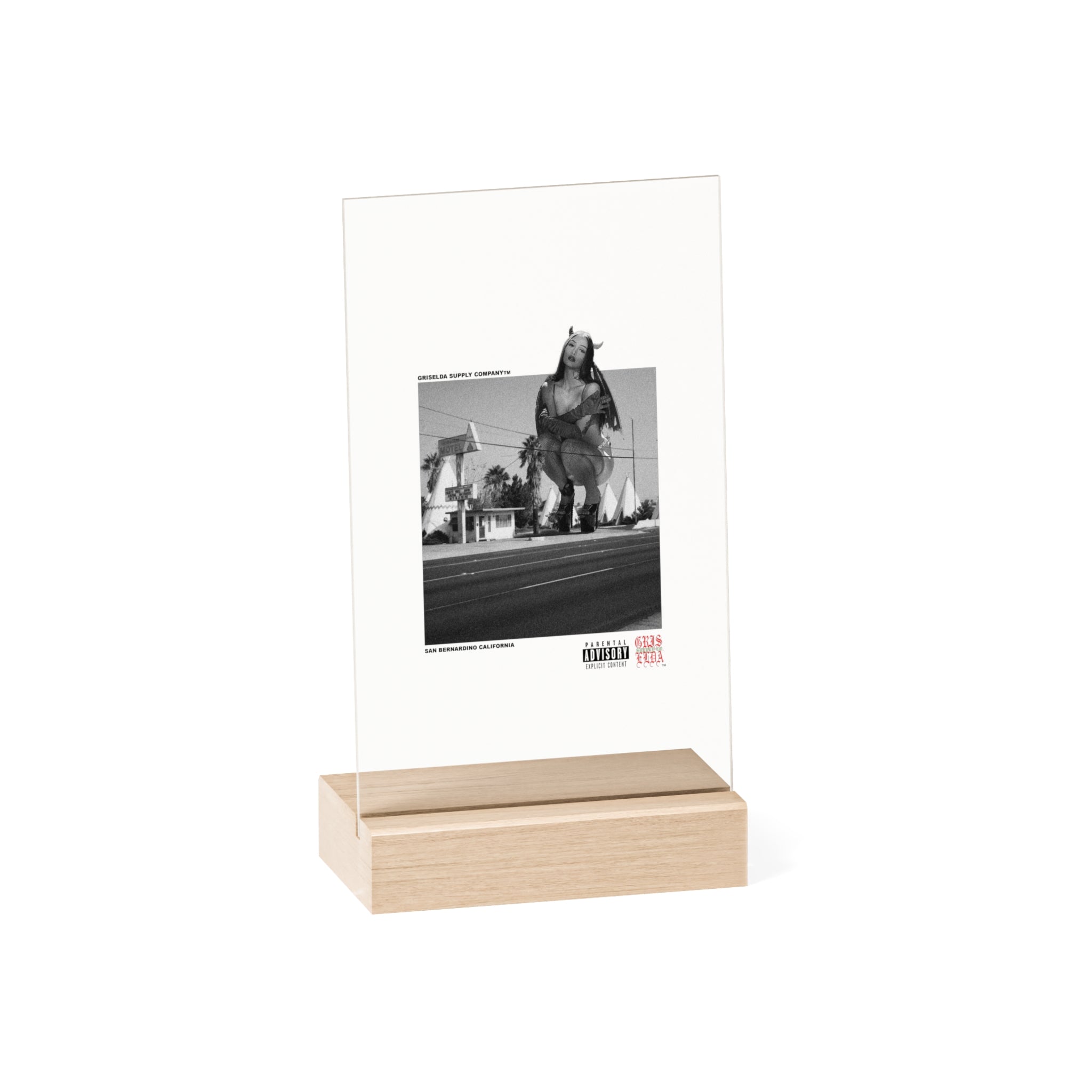 Diablita SB GSC Acrylic Sign with Wooden Stand