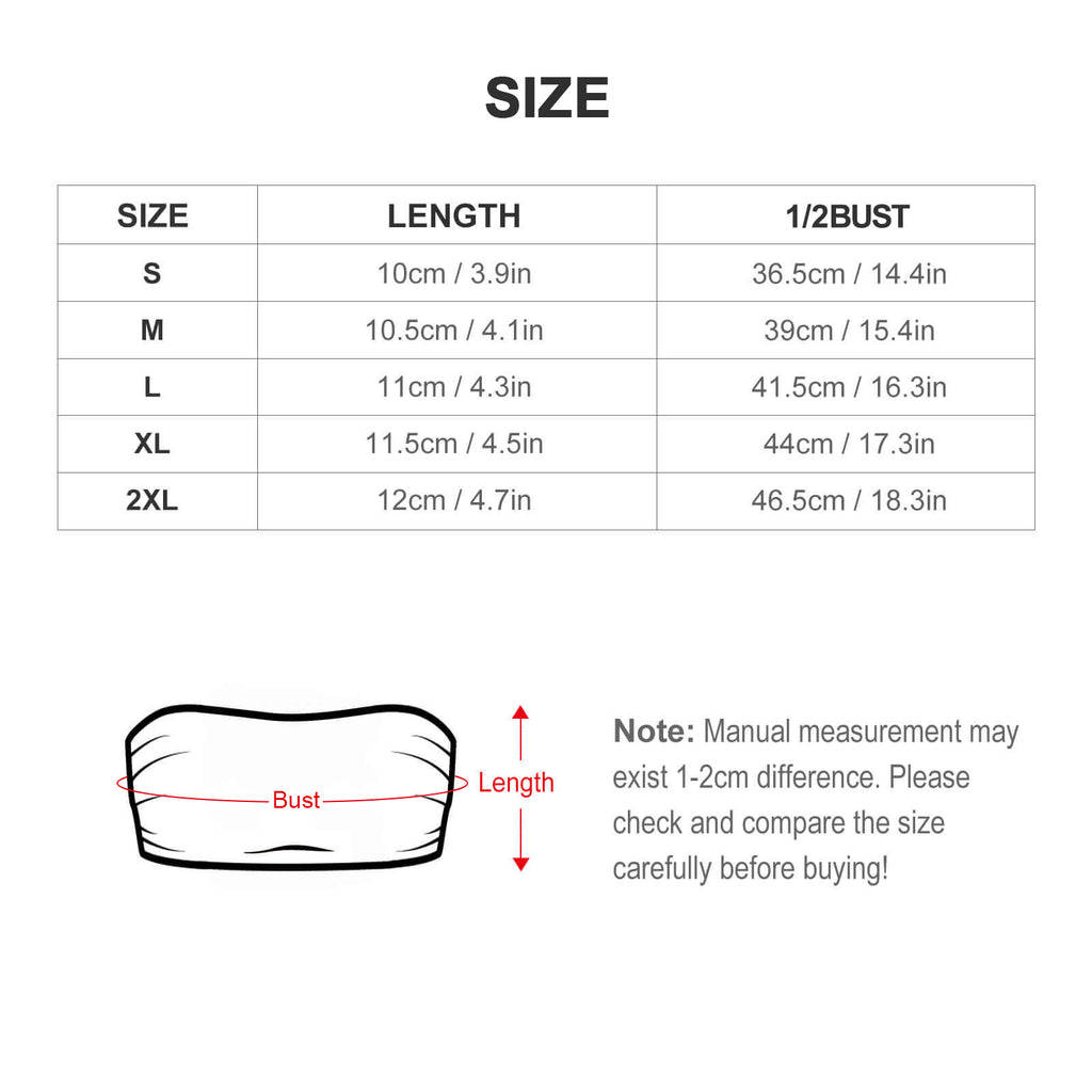 Griselda Tag Handstyle GSC B Strapless Women Tube Top Y2K Bandeau