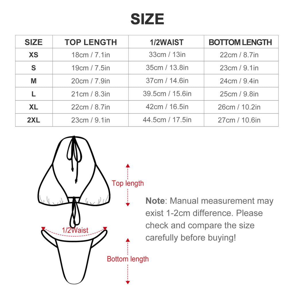Uzi Griselda Tag GSC white 2-Piece Thong Triangle Bikini Set
